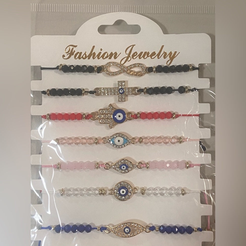 12 Evil Eye Bracelets, NEW, Set of 12